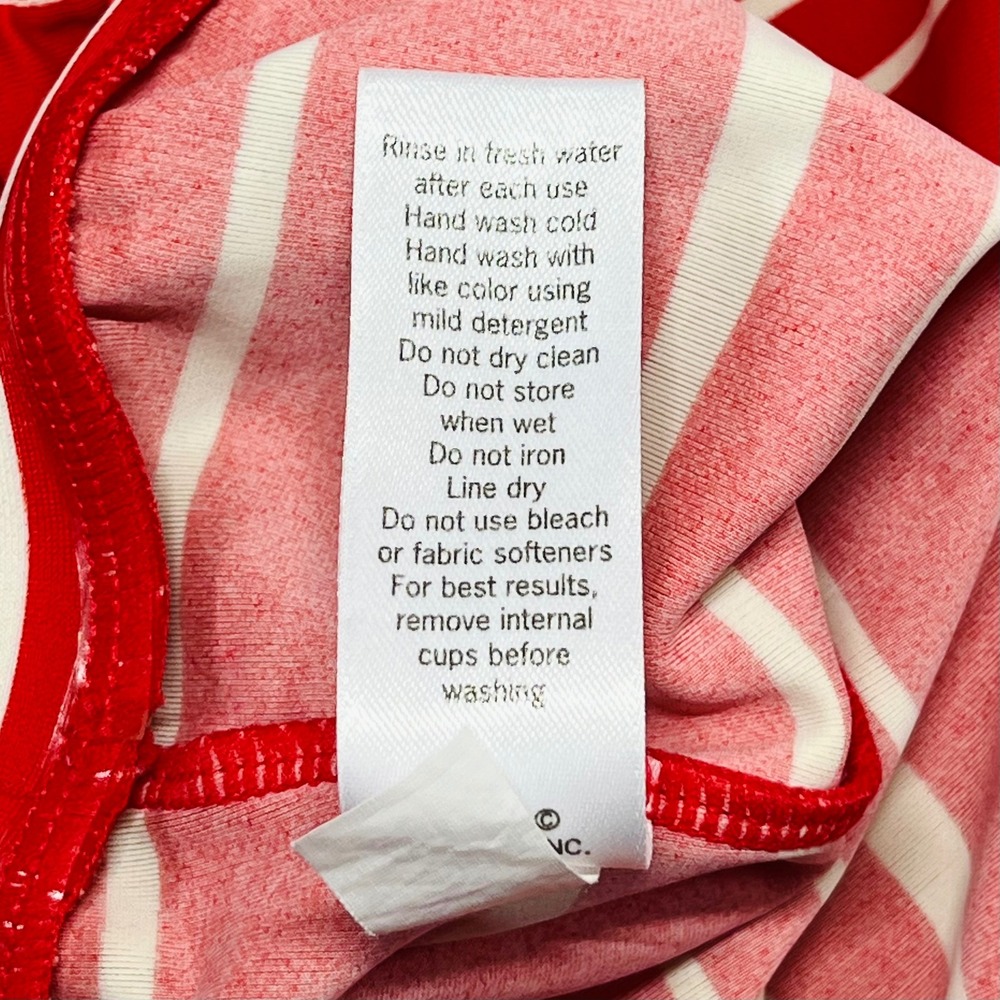 Athleta‎ Tankini Swim Top Womens 34 D/DD Red White Activewear Beach Bathing Suit - Picture 3 of 13